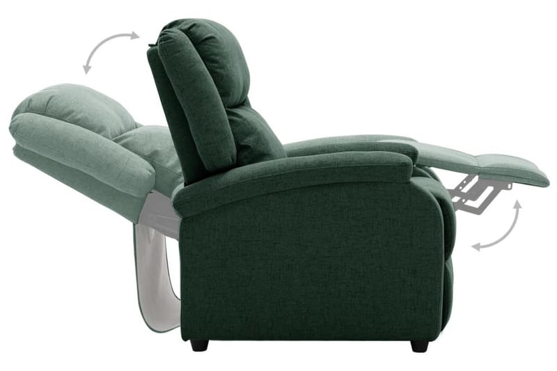 Reclinerfåtölj mörkgrön tyg - Mörkgrön - Möbler - Stolar & fåtöljer - Fåtölj - Biofåtölj & reclinerfåtölj