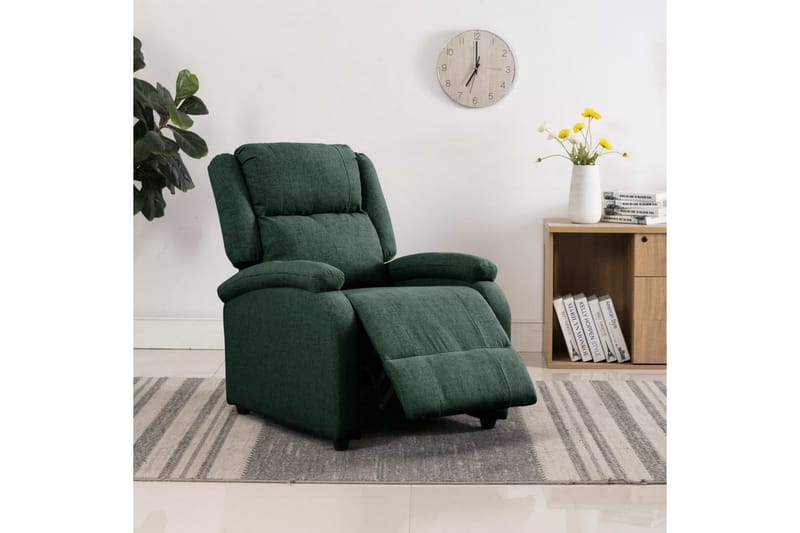 Reclinerfåtölj mörkgrön tyg - Mörkgrön - Möbler - Stolar & fåtöljer - Fåtölj - Biofåtölj & reclinerfåtölj