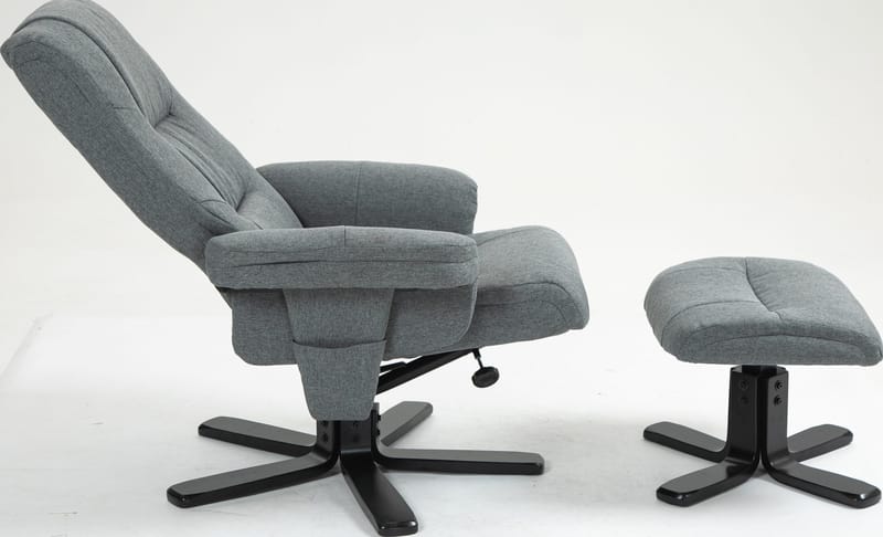 Reclinerfåtölj med fotpall grå - Oslo - Grå - Möbler - Stolar & fåtöljer - Fåtölj - Fåtölj med fotpall