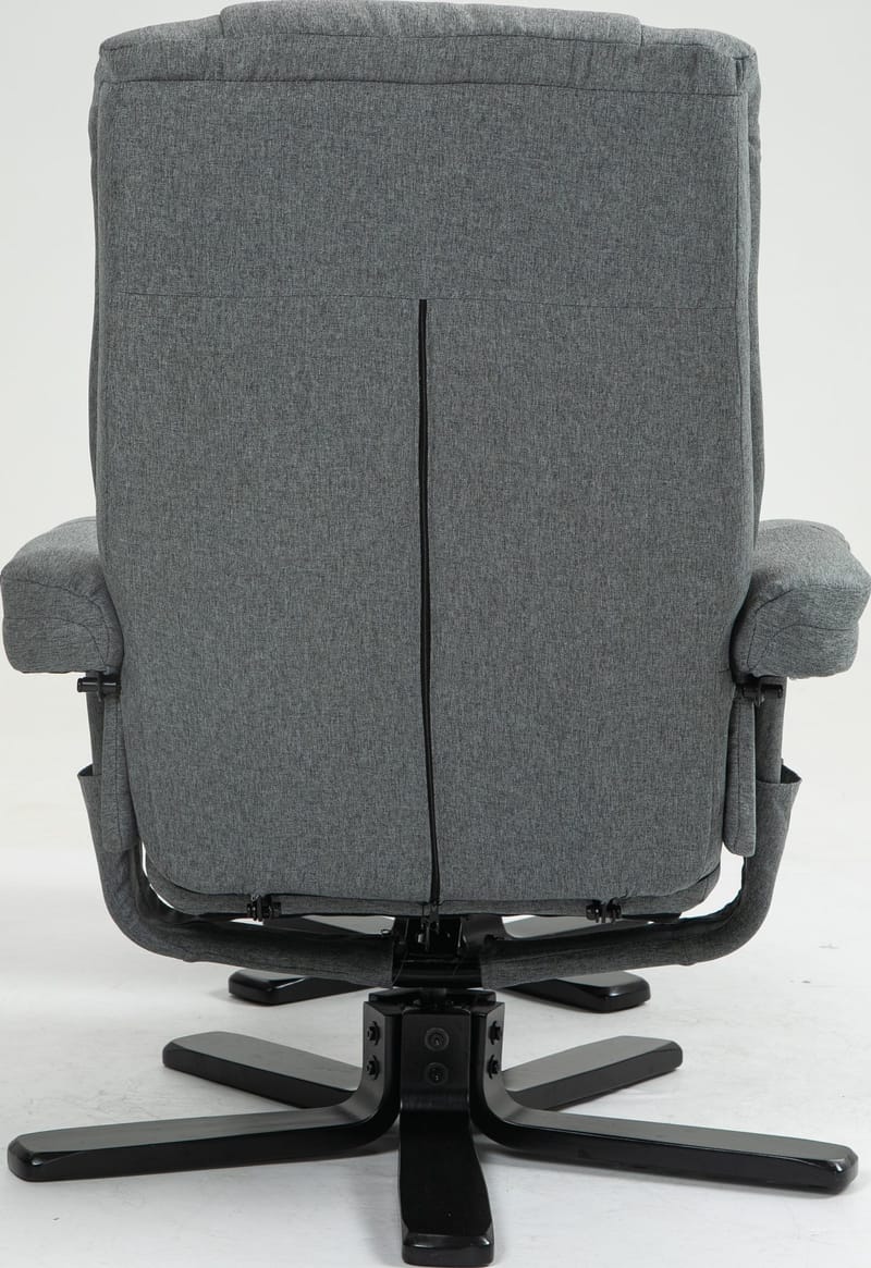 Reclinerfåtölj med fotpall grå - Oslo - Grå - Möbler - Stolar & fåtöljer - Fåtölj - Fåtölj med fotpall