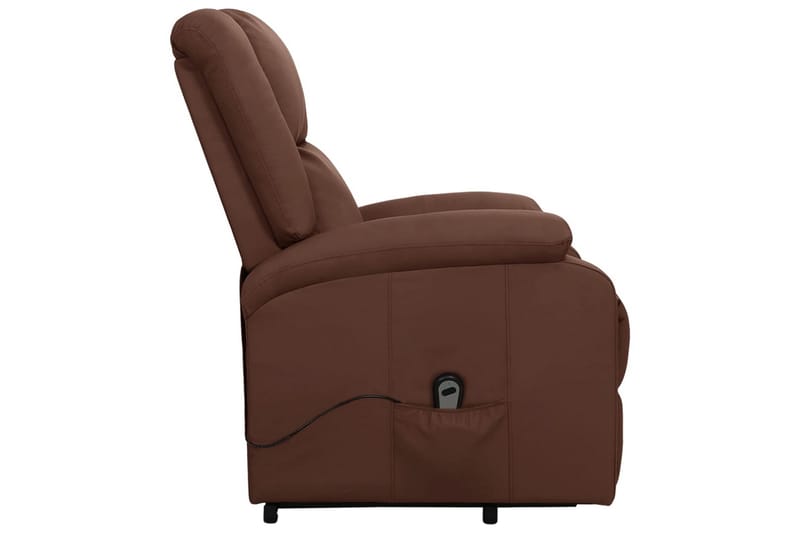 Reclinerfåtölj med uppresningshjälp brun konstläder - Brun - Möbler - Stolar & fåtöljer - Fåtölj - Biofåtölj & reclinerfåtölj