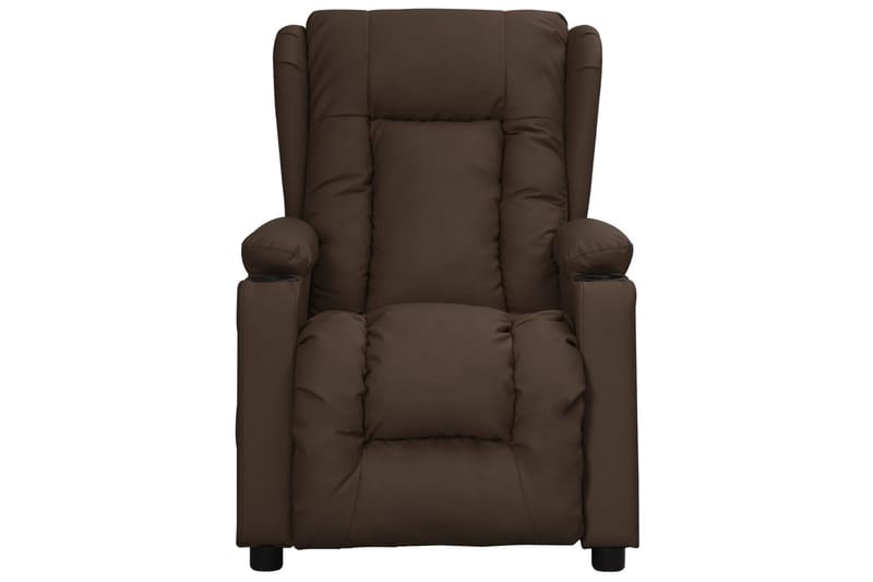 Reclinerfåtölj med uppresningshjälp brun konstläder - Brun - Möbler - Stolar & fåtöljer - Fåtölj - Biofåtölj & reclinerfåtölj