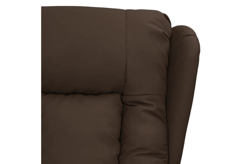 Reclinerfåtölj med uppresningshjälp brun konstläder - Brun - Möbler - Stolar & fåtöljer - Fåtölj - Biofåtölj & reclinerfåtölj
