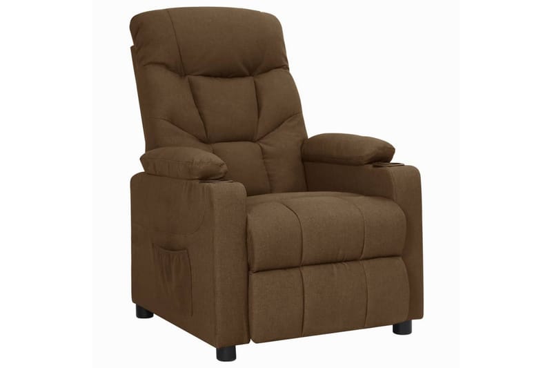 Reclinerfåtölj med uppresningshjälp brun tyg - Brun - Möbler - Stolar & fåtöljer - Fåtölj - Biofåtölj & reclinerfåtölj