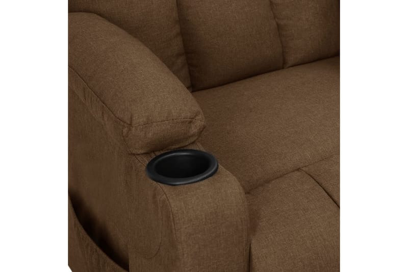 Reclinerfåtölj med uppresningshjälp brun tyg - Brun - Möbler - Stolar & fåtöljer - Fåtölj - Biofåtölj & reclinerfåtölj