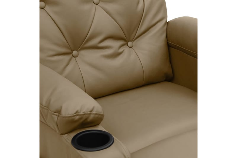 Reclinerfåtölj med uppresningshjälp cappuccino konstläder - Cappuccino - Möbler - Stolar & fåtöljer - Fåtölj - Biofåtölj & reclinerfåtölj