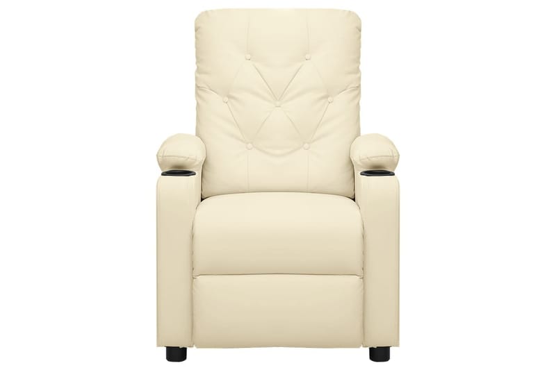 Reclinerfåtölj med uppresningshjälp gräddvit konstläder - Kräm - Möbler - Stolar & fåtöljer - Fåtölj - Biofåtölj & reclinerfåtölj