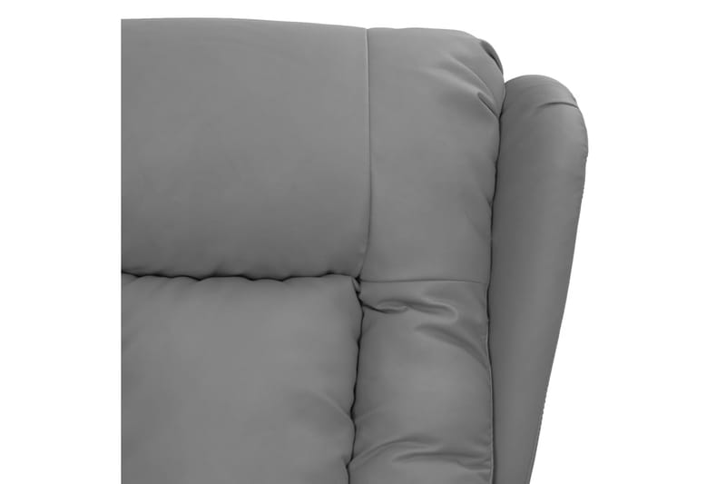 Reclinerfåtölj med uppresningshjälp grå konstläder - Grå - Möbler - Stolar & fåtöljer - Fåtölj - Biofåtölj & reclinerfåtölj