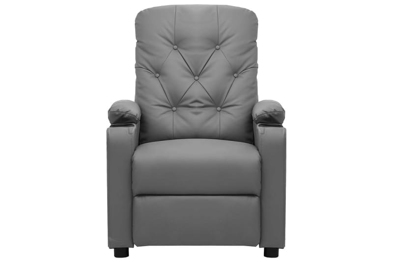 Reclinerfåtölj med uppresningshjälp grå konstläder - Grå - Möbler - Stolar & fåtöljer - Fåtölj - Biofåtölj & reclinerfåtölj