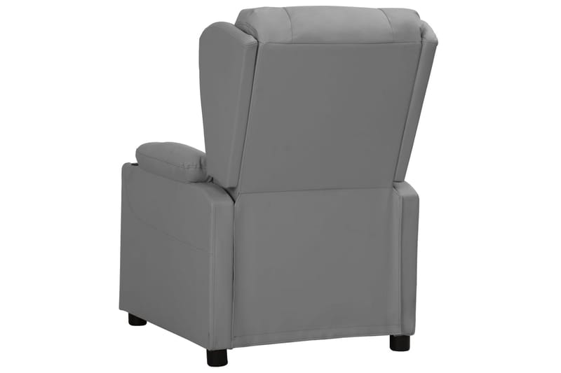 Reclinerfåtölj med uppresningshjälp grå konstläder - Grå - Möbler - Stolar & fåtöljer - Fåtölj - Biofåtölj & reclinerfåtölj