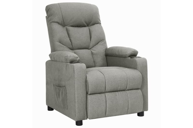 Reclinerfåtölj med uppresningshjälp ljusgrå tyg - Grå - Möbler - Stolar & fåtöljer - Fåtölj - Biofåtölj & reclinerfåtölj