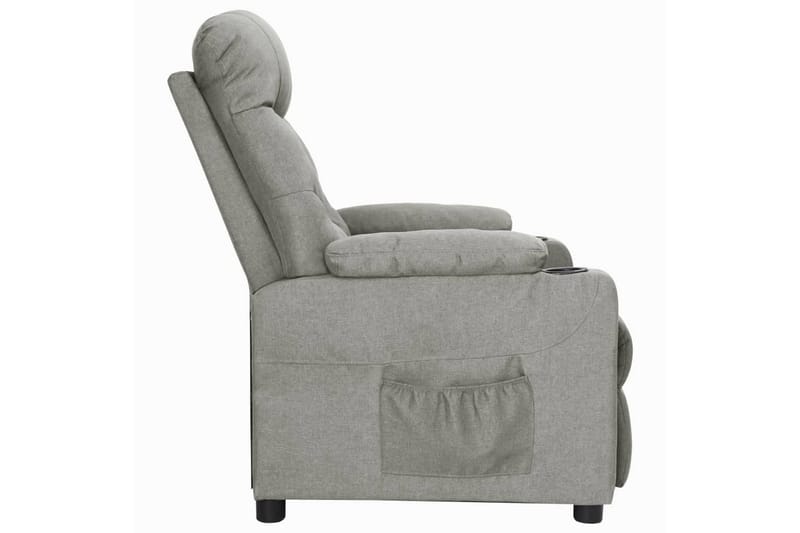 Reclinerfåtölj med uppresningshjälp ljusgrå tyg - Grå - Möbler - Stolar & fåtöljer - Fåtölj - Biofåtölj & reclinerfåtölj