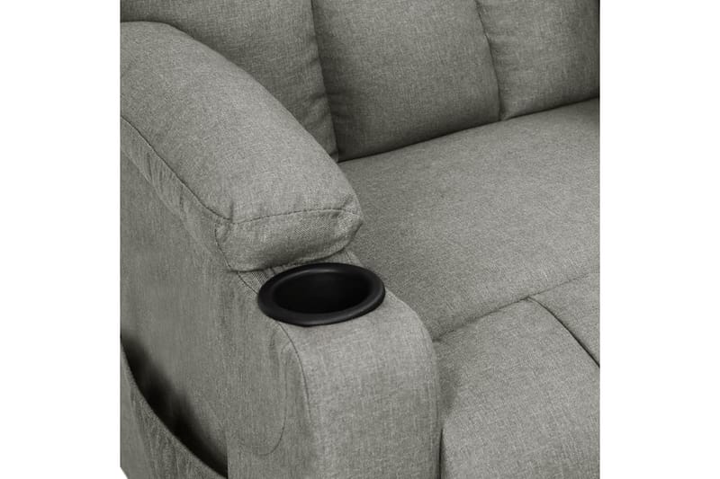 Reclinerfåtölj med uppresningshjälp ljusgrå tyg - Grå - Möbler - Stolar & fåtöljer - Fåtölj - Biofåtölj & reclinerfåtölj