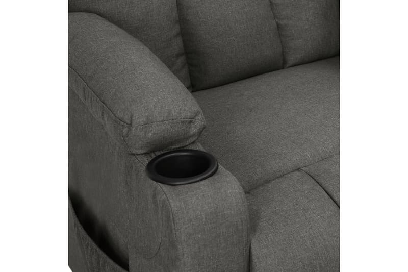 Reclinerfåtölj med uppresningshjälp mörkgrå tyg - Grå - Möbler - Stolar & fåtöljer - Fåtölj - Biofåtölj & reclinerfåtölj