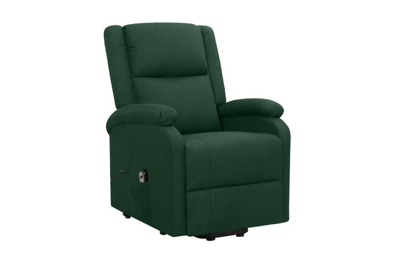 Reclinerfåtölj med uppresningshjälp mörkgrön tyg - Grön - Möbler - Stolar & fåtöljer - Fåtölj - Biofåtölj & reclinerfåtölj