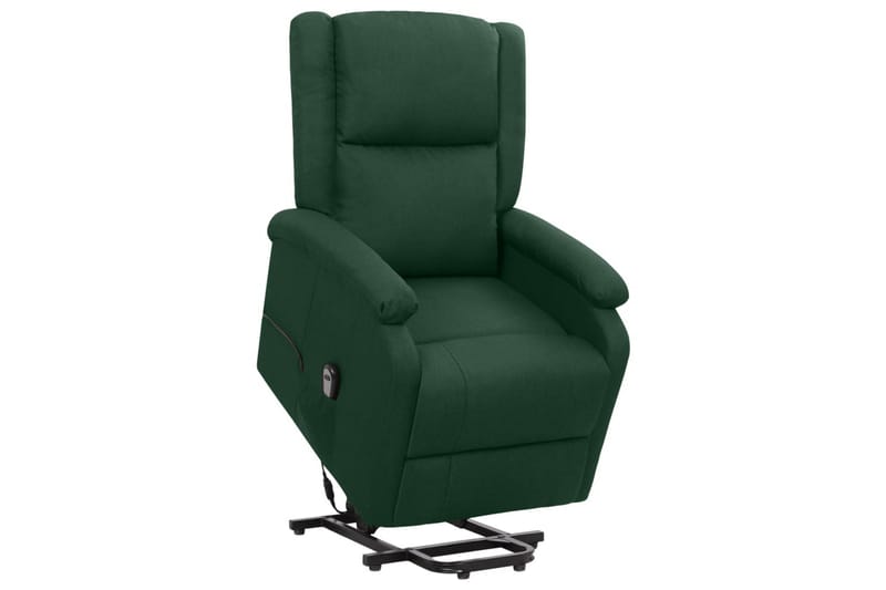 Reclinerfåtölj med uppresningshjälp mörkgrön tyg - Grön - Möbler - Stolar & fåtöljer - Fåtölj - Biofåtölj & reclinerfåtölj