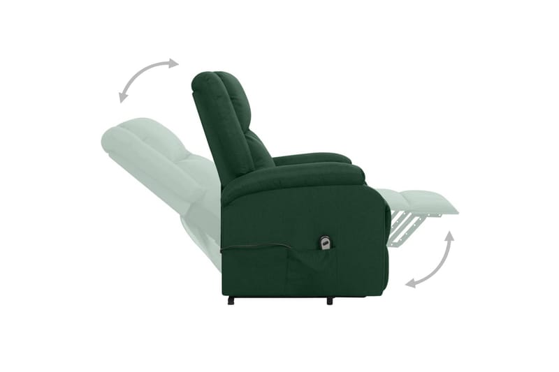 Reclinerfåtölj med uppresningshjälp mörkgrön tyg - Grön - Möbler - Stolar & fåtöljer - Fåtölj - Biofåtölj & reclinerfåtölj
