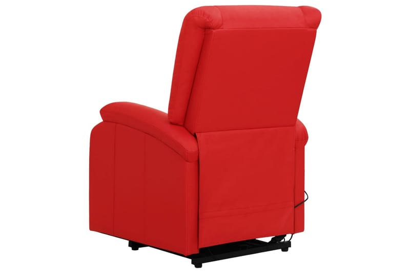 Reclinerfåtölj med uppresningshjälp röd konstläder - Röd - Möbler - Stolar & fåtöljer - Fåtölj - Biofåtölj & reclinerfåtölj