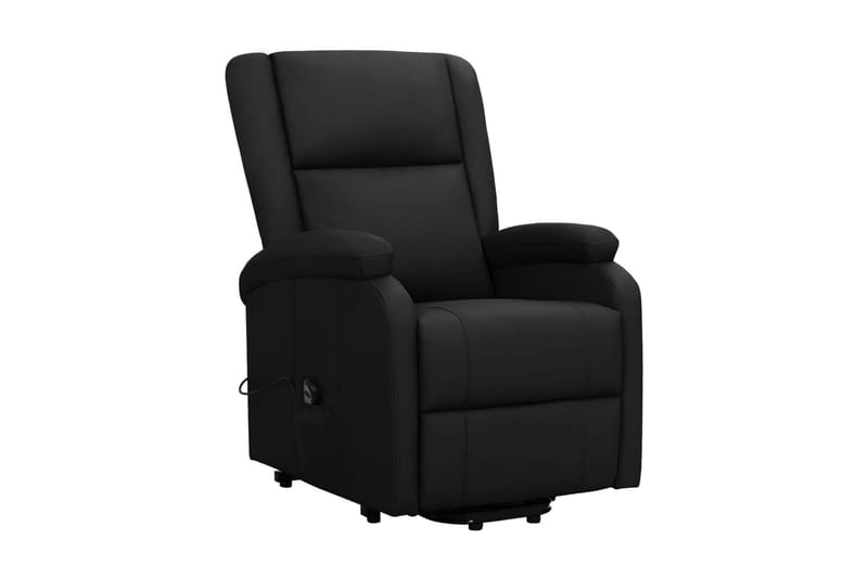 Reclinerfåtölj med uppresningshjälp svart konstläder - Svart - Möbler - Stolar & fåtöljer - Fåtölj - Biofåtölj & reclinerfåtölj