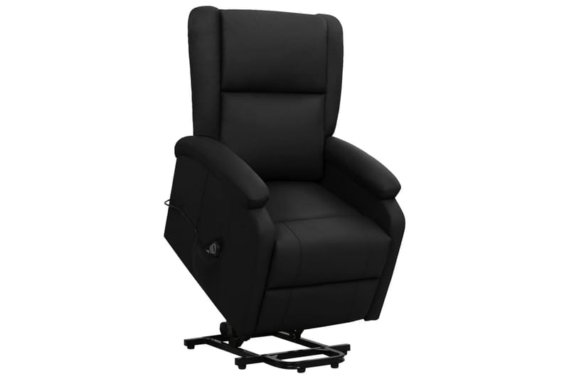 Reclinerfåtölj med uppresningshjälp svart konstläder - Svart - Möbler - Stolar & fåtöljer - Fåtölj - Biofåtölj & reclinerfåtölj