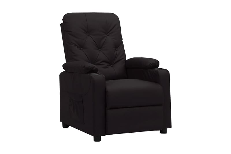 Reclinerfåtölj med uppresningshjälp svart konstläder - Svart - Möbler - Stolar & fåtöljer - Fåtölj - Biofåtölj & reclinerfåtölj