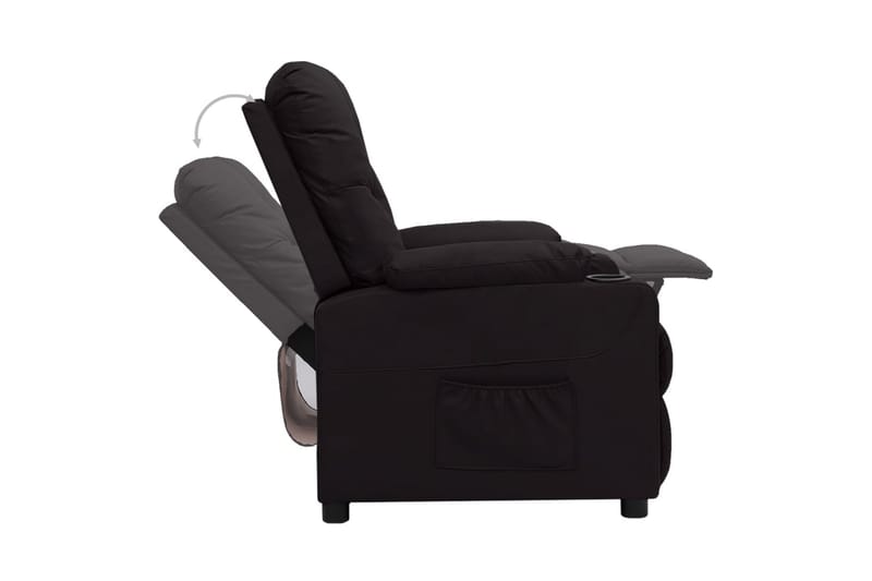 Reclinerfåtölj med uppresningshjälp svart konstläder - Svart - Möbler - Stolar & fåtöljer - Fåtölj - Biofåtölj & reclinerfåtölj