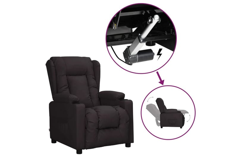 Reclinerfåtölj med uppresningshjälp svart konstläder - Svart - Möbler - Stolar & fåtöljer - Fåtölj - Biofåtölj & reclinerfåtölj