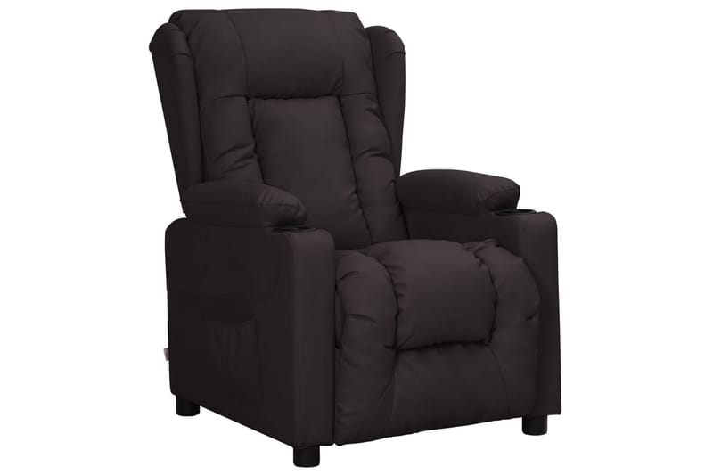 Reclinerfåtölj med uppresningshjälp svart konstläder - Svart - Möbler - Stolar & fåtöljer - Fåtölj - Biofåtölj & reclinerfåtölj