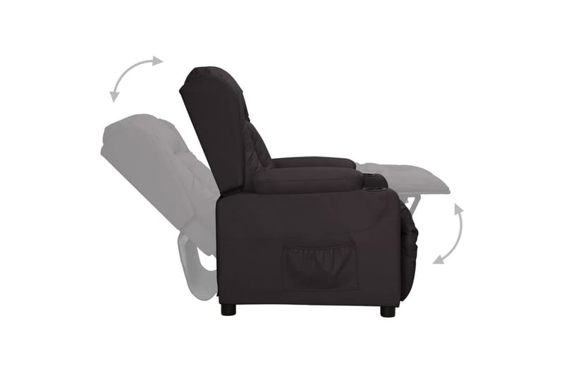 Reclinerfåtölj med uppresningshjälp svart konstläder - Svart - Möbler - Stolar & fåtöljer - Fåtölj - Biofåtölj & reclinerfåtölj