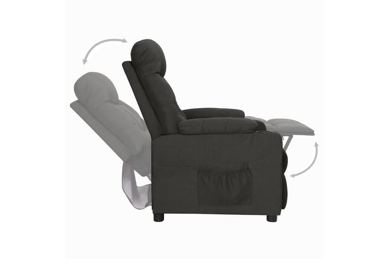 Reclinerfåtölj med uppresningshjälp svart tyg - Svart - Möbler - Stolar & fåtöljer - Fåtölj - Biofåtölj & reclinerfåtölj