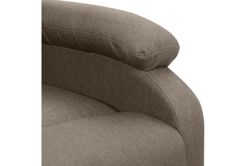 Reclinerfåtölj med uppresningshjälp taupe tyg - Brun - Möbler - Stolar & fåtöljer - Fåtölj - Biofåtölj & reclinerfåtölj