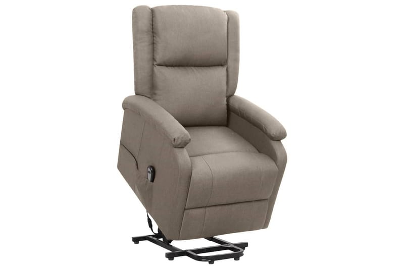 Reclinerfåtölj med uppresningshjälp taupe tyg - Brun - Möbler - Stolar & fåtöljer - Fåtölj - Biofåtölj & reclinerfåtölj