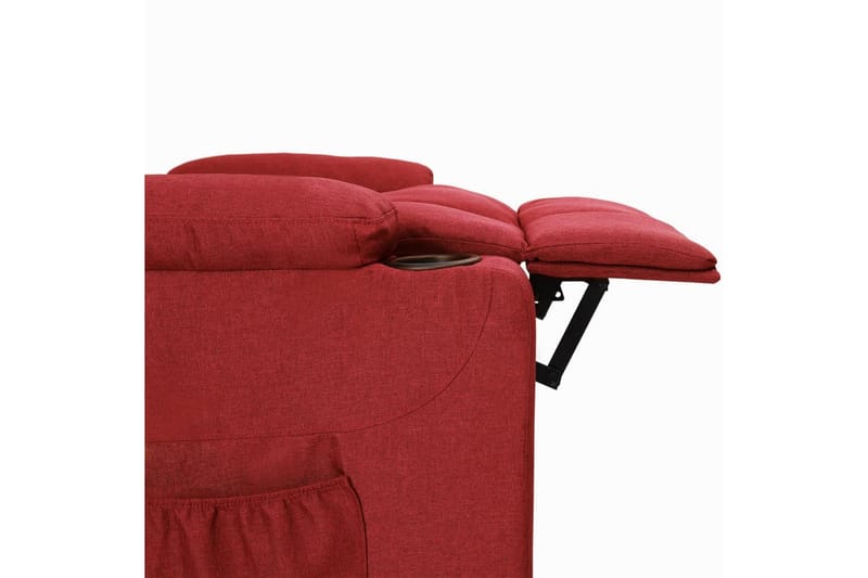 Reclinerfåtölj med uppresningshjälp vinröd tyg - Röd - Möbler - Stolar & fåtöljer - Fåtölj - Biofåtölj & reclinerfåtölj
