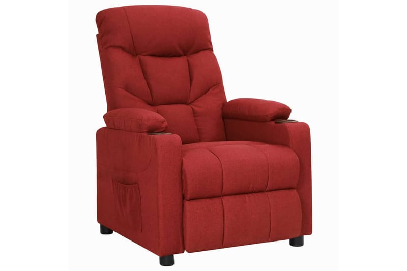 Reclinerfåtölj med uppresningshjälp vinröd tyg - Röd - Möbler - Stolar & fåtöljer - Fåtölj - Biofåtölj & reclinerfåtölj