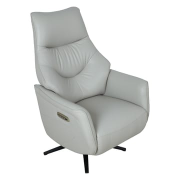 Reclinerfåtölj Rosdal med elektrisk mekanism - beige läder - Möbler - Stolar & fåtöljer - Fåtölj - Snurrfåtölj