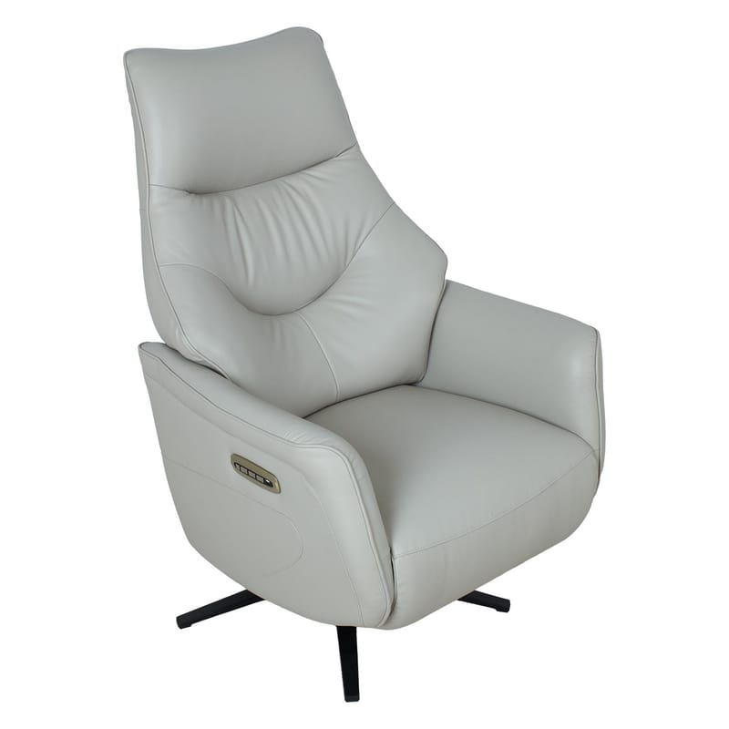 Reclinerfåtölj Rosdal med elektrisk mekanism - beige läder - Möbler - Stolar & fåtöljer - Fåtölj - Biofåtölj & reclinerfåtölj