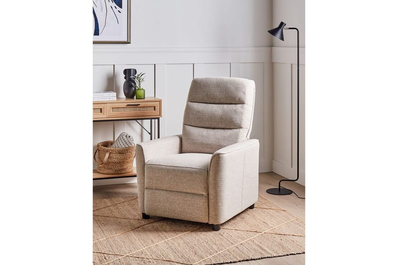 Reclinerfåtölj Sande Beige/svart - Beige/svart - Möbler - Stolar & fåtöljer - Fåtölj - Liggfåtölj