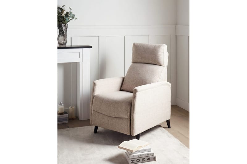 Reclinerfåtölj Selvik Beige/svart - Beige/svart - Möbler - Stolar & fåtöljer - Fåtölj - Liggfåtölj
