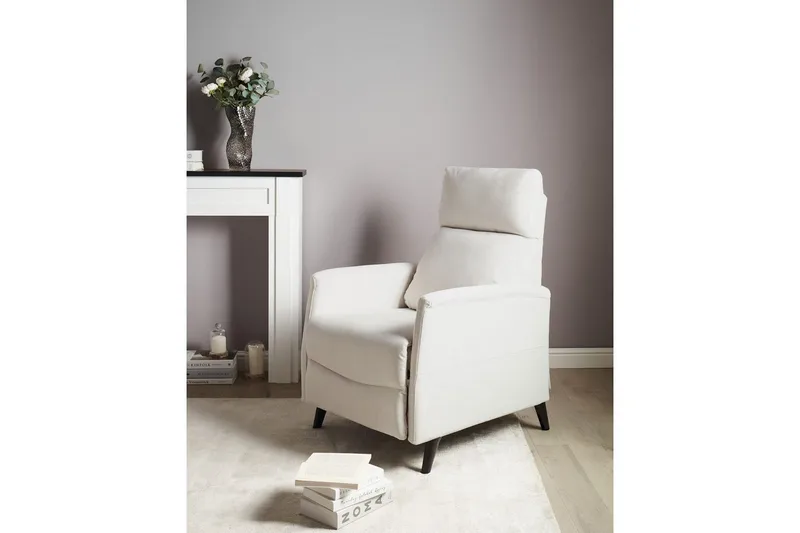 Reclinerfåtölj Selvik Vit/Svart - Vit/Svart - Möbler - Stolar & fåtöljer - Fåtölj - Biofåtölj & reclinerfåtölj