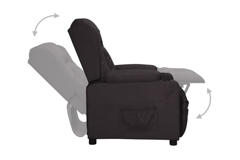 Reclinerfåtölj svart konstläder - Svart - Möbler - Stolar & fåtöljer - Fåtölj - Biofåtölj & reclinerfåtölj