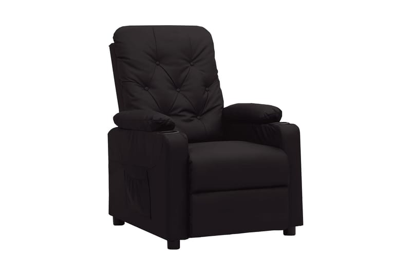 Reclinerfåtölj svart konstläder - Svart - Möbler - Stolar & fåtöljer - Fåtölj - Biofåtölj & reclinerfåtölj