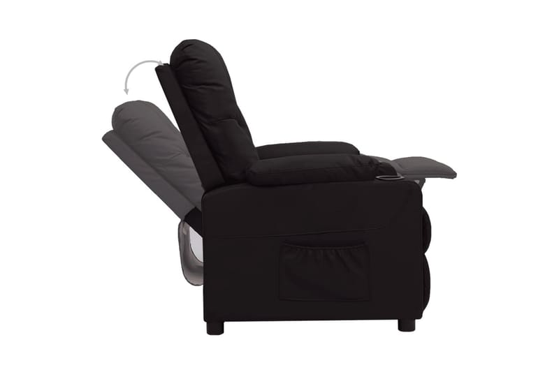 Reclinerfåtölj svart konstläder - Svart - Möbler - Stolar & fåtöljer - Fåtölj - Biofåtölj & reclinerfåtölj