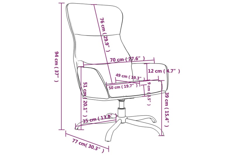 Reclinerfåtölj svart konstläder - Svart - Möbler - Stolar & fåtöljer - Fåtölj - Biofåtölj & reclinerfåtölj