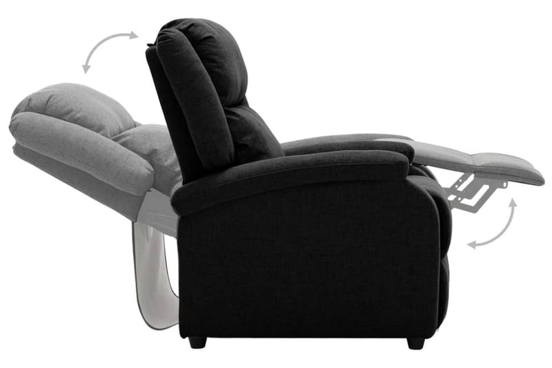 Reclinerfåtölj svart tyg - Svart - Möbler - Stolar & fåtöljer - Fåtölj - Biofåtölj & reclinerfåtölj