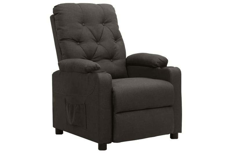 Reclinerfåtölj taupe tyg - Brun - Möbler - Stolar & fåtöljer - Fåtölj - Biofåtölj & reclinerfåtölj