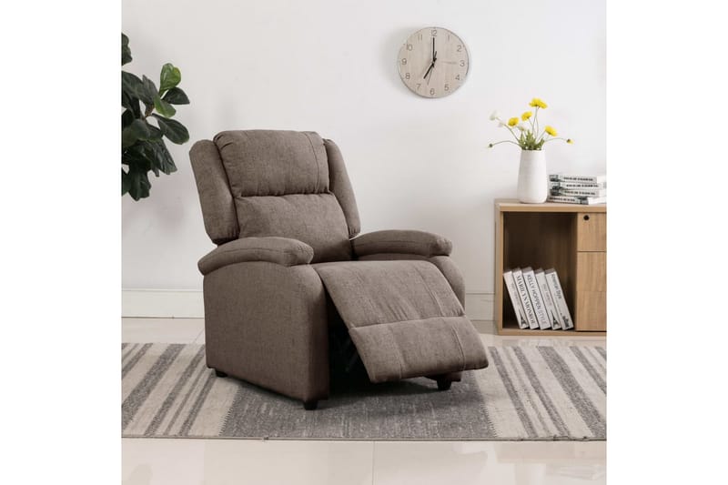 Reclinerfåtölj taupe tyg - Taupe - Möbler - Stolar & fåtöljer - Fåtölj - Biofåtölj & reclinerfåtölj