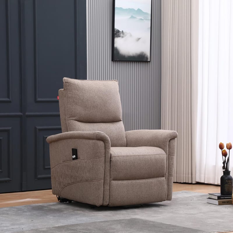 Reclinerfåtölj Ulsten med elektrisk lyftmekanism - Beige - Möbler - Stolar & fåtöljer - Fåtölj - Seniorfåtölj