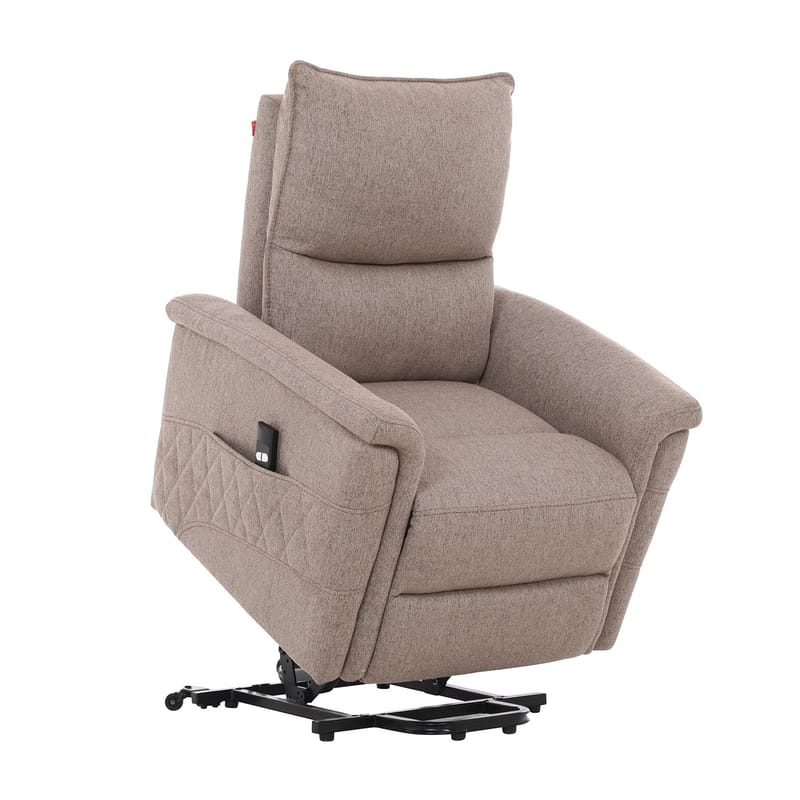 Reclinerfåtölj Ulsten med elektrisk lyftmekanism - Beige - Möbler - Stolar & fåtöljer - Fåtölj - Seniorfåtölj