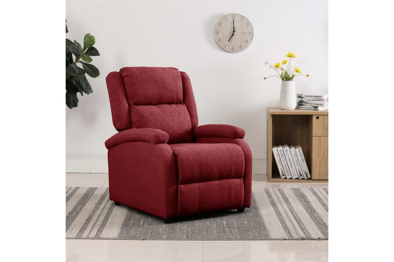 Reclinerfåtölj vinröd tyg - Vinröd - Möbler - Stolar & fåtöljer - Fåtölj - Biofåtölj & reclinerfåtölj