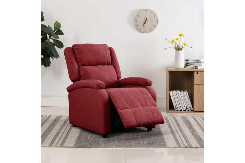 Reclinerfåtölj vinröd tyg - Vinröd - Möbler - Stolar & fåtöljer - Fåtölj - Biofåtölj & reclinerfåtölj